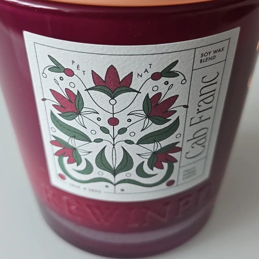 ❤️BUY 2 GET 1 FREE Rewined Cab Franc Pet Nat Candle, Size 10 oz - Picture 3 of 6